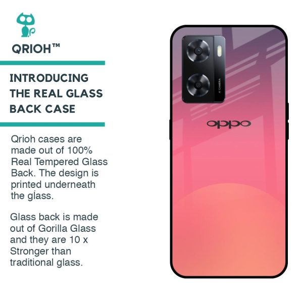 Sunset Orange Glass Case for OPPO A77s Discount