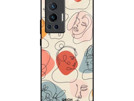 Abstract Faces Glass Case for Vivo X70 Pro Hot on Sale